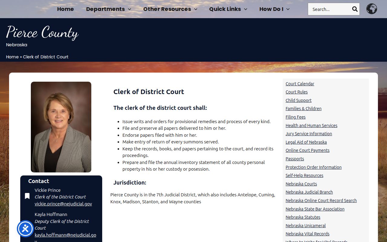 Pierce County arrest warrants, District Court contact source