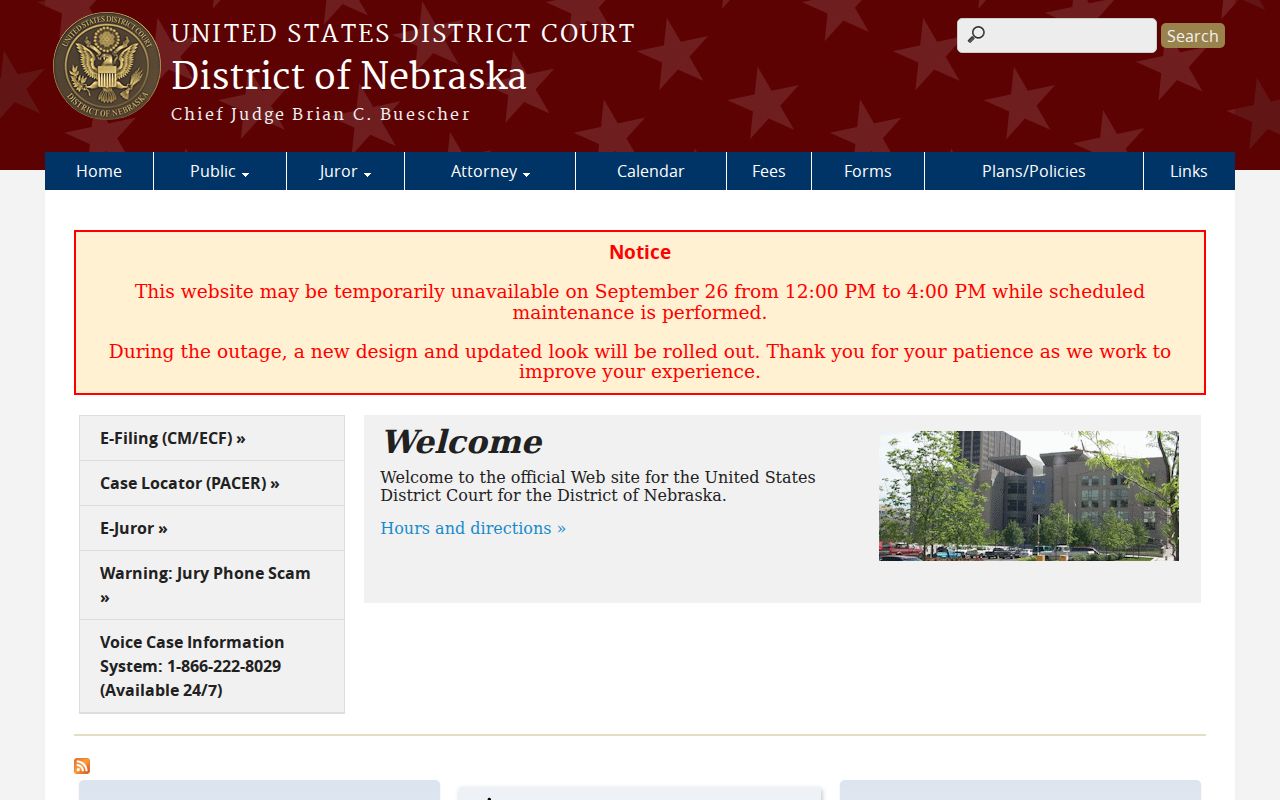 Pierce County arrest warrants, District of Nebraska federal court source